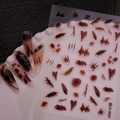 Stickers à ongles pour Halloween avec motifs réalistes de taches de sang et de plaies - Style Motif de Sang Réaliste (JY-0037)