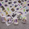 5D Halloween Nagelaufkleber mit Kürbis- und Sensenmann-Motiven für Maniküre - Halloween-Elementkombination (JY-034)