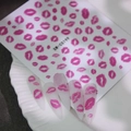 Nagelaufkleber mit rosa Lippenabdruck SW-CS199 und Herz-Leopardenmuster für DIY-Nailart - Rosa Lippen-Stil (SW-CS199)