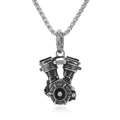 Heren vintage roestvrijstalen v-twin motor hanger ketting met box schakel - 3.0*550mm / Hanger Met 3.0*550mm Ketting