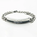 Minimalistisches Titanstahl-Armband mit Cuban-Kette und You are my only love Gravur - Herrenstil