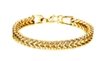 Pulsera de cadena de trigo dorada para hombre con cierre de langosta de alta calidad - Dorado