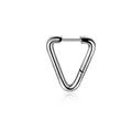 Orecchino a triangolo minimalista in acciaio inossidabile lucidato per uomo e donna - Triangolo / Triangolo (Colore Acciaio)