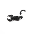 Clou d'oreille scorpion noir punk avec finition mate et design perçant en 3D - Noir