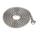 Collana a catena veneziana in acciaio inossidabile argento con chiusura a moschettone - Solo Catena / 80cm