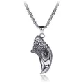 Collana con ciondolo testa di aquila in acciaio inossidabile vintage con catena spessa - Collana con Ciondolo Testa di Aquila (Con Catena 60cm)