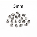 Chiusure per orecchini a farfalla da 5mm in metallo resistente per accessori fai-da-te - 5mm