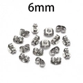 Set di 16 farfalline per orecchini in acciaio da 6mm per creazione gioielli fai da te - 6mm