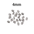 Chiusure a farfalla da 4mm in acciaio inossidabile lucido per orecchini fai da te argento - 4mm