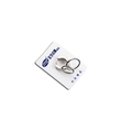 Orecchini a cerchio doppio huggie in acciaio inossidabile argento lucido - Color Acciaio (Singolo)