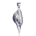Gothic punk silver eagle skull pendant in vintage stainless steel finish for men - Eagle Head (With Chain)