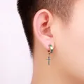 Orecchino a clip a croce in acciaio inossidabile arcobaleno per orecchie non forate - Stile Clip (senza Buco) / Colorato