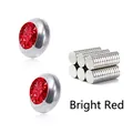 Magnetic stud earrings in silver finish with vibrant red faceted crystal stones - Bright Red (8mm)