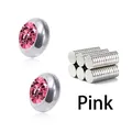 Boucles d'oreilles magnétiques en acier inoxydable avec zircone rose pour oreilles non percées - Rose (8mm)