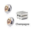 Boucle d'oreille magnétique en acier inoxydable avec cristal champagne sans trou - Champagne (8mm)
