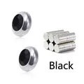 Boucles d'oreilles magnétiques en acier avec pierre noire pour oreilles non percées - Noir (8mm)