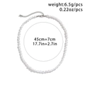 Baroque pearl necklace detail with silver lobster clasp and adjustable extension chain - Necklace