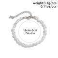 Baroque pearl bracelet for men with silver clasp, size 18cm plus 5cm extension - Bracelet