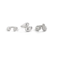 Dreiteiliges Set silberner minimalistischer Liquid Metal Ringe im Drip-Lava-Stil - Silber