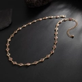 Collier bohème Evil Eye doré avec breloques en émail rouge et blanc et fermoir mousqueton - Or + Rouge - Collier (7322)