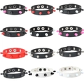 Set of 12 punk leather bracelets with colorful metallic spikes and adjustable snaps - Multi Style Bracelet Collection
