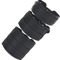 Lot de 3 bracelets punk en cuir noir à plusieurs couches avec larges bandes et clous en métal - Set