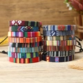 Multi-color Woven Bracelet Collection (一套15件装)