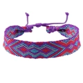 Deep Purple Red Blue Geometric Woven Style (06)