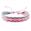 Pink Red White Blue Geometric Rhombus Style (08)