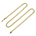 Collana a catena cubana spessa in finitura oro lucido con chiusura a moschettone - Oro