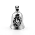 Vintage stainless steel biker bell pendant with detailed scorpion relief in silver finish - Cancer Pendant Only (Without Chain)