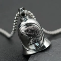 Collana con ciondolo a campana aquila vintage punk in acciaio inossidabile con catena a sfere - Ciondolo Singolo Color Argento