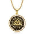 Collana con ciondolo occhio della provvidenza placcato oro e zirconi incastonati - Oro (Solo Ciondolo)