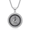 Freemasonry AG pendant necklace with silver finish and sparkling zirconia crystals - Silver Color Single Pendant