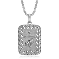 Collana hip hop in acciaio inossidabile con pendente a mani in preghiera - Ciondolo Argento Solo (Senza Catena)