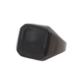 Anillo de sello cuadrado minimalista en acero de titanio negro para hombre - US 7 / Negro