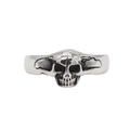 Anello teschio retrò in acciaio inossidabile con design gothic punk e finitura argento - US 6 / Color Acciaio