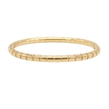Brazalete minimalista de acero inoxidable chapado en oro con diseño elegante de bambú - Estilo de Bambú Segmentado (Estilo 2 Dorado)