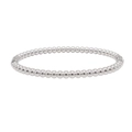 Brazalete de bolas de acero inoxidable plateado pulido con diseño redondo minimalista - Estilo de Cuentas (Estilo 1 Acero)