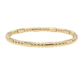 Brazalete de bolas de acero inoxidable dorado pulido con diseño minimalista moderno - Estilo de Cuenta y Tubo (Estilo 3 Dorado)