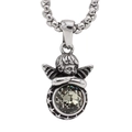 Vintage angel cupid pendant necklace with crystal and stainless steel wings - Yellow Stone Pendant Only (Without Chain)