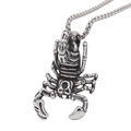 Collana con ciondolo a scorpione retrò in acciaio inossidabile e catena a scatola da uomo - Acciaio Piccolo (Ciondolo Solo (Senza Catena))