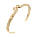 Bracciale rigido dorato retrò Monkey King con motivi a nuvola sbalzati per uomini - Oro