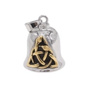 Retro Viking schorpioen bel hanger ketting van vintage zilver en goud roestvrij staal - Keltische Knoop Hanger Zonder Ketting