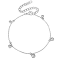 Minimalistisches Perlenkettenarmband für Damen mit 18KGP-Verschluss und Verlängerungskette - Stahlfarbe
