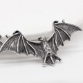Gothic bat wing pendant in antique silver finish made of durable titanium steel - Large Pendant Only (Without Chain)