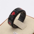 Anello rotante nero in acciaio inossidabile con motivi di carte da gioco colorati - US 7 / Nero