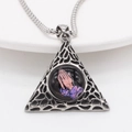 Vintage steel necklace with pyramid Eye of Providence and praying hands pendant - Praying Hand Pendant Only (Without Chain)
