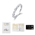 925 silver moissanite eternity ring with GRA certificates on white background - R13427 Moissanite Ring (with Gra Certificate)
