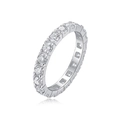 925 Sterling Silver Eternity Ring featuring round brilliant cut Moissanite stones - R12880 Moissanite 3.0*21 Tablets